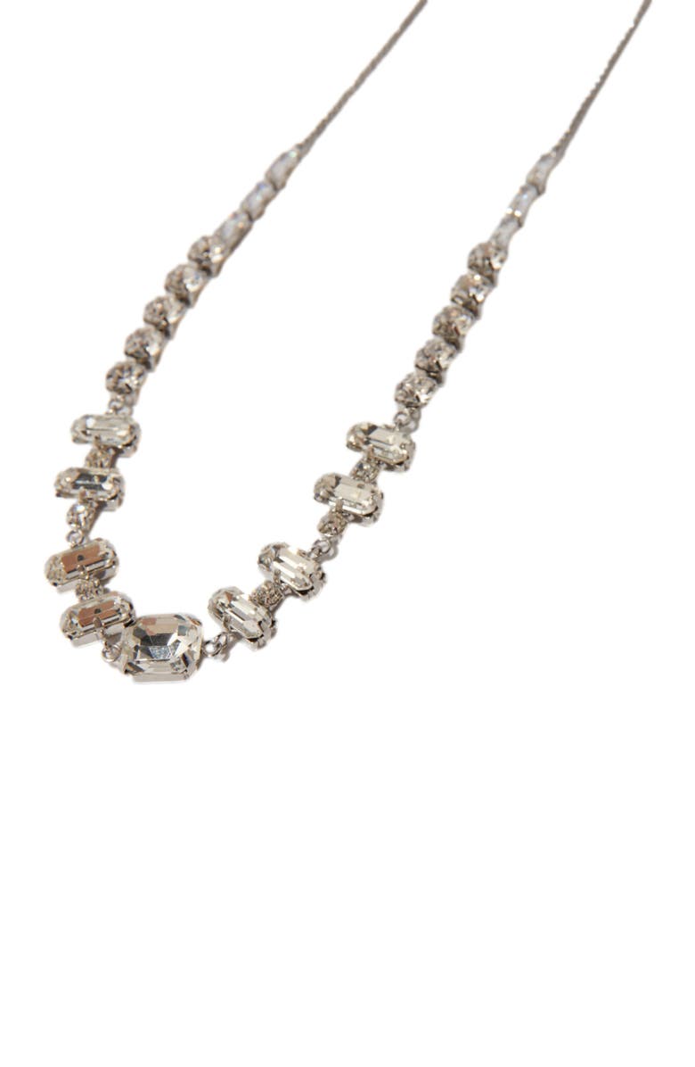 maje Silver rhinestone choker necklace, Alternate, color,