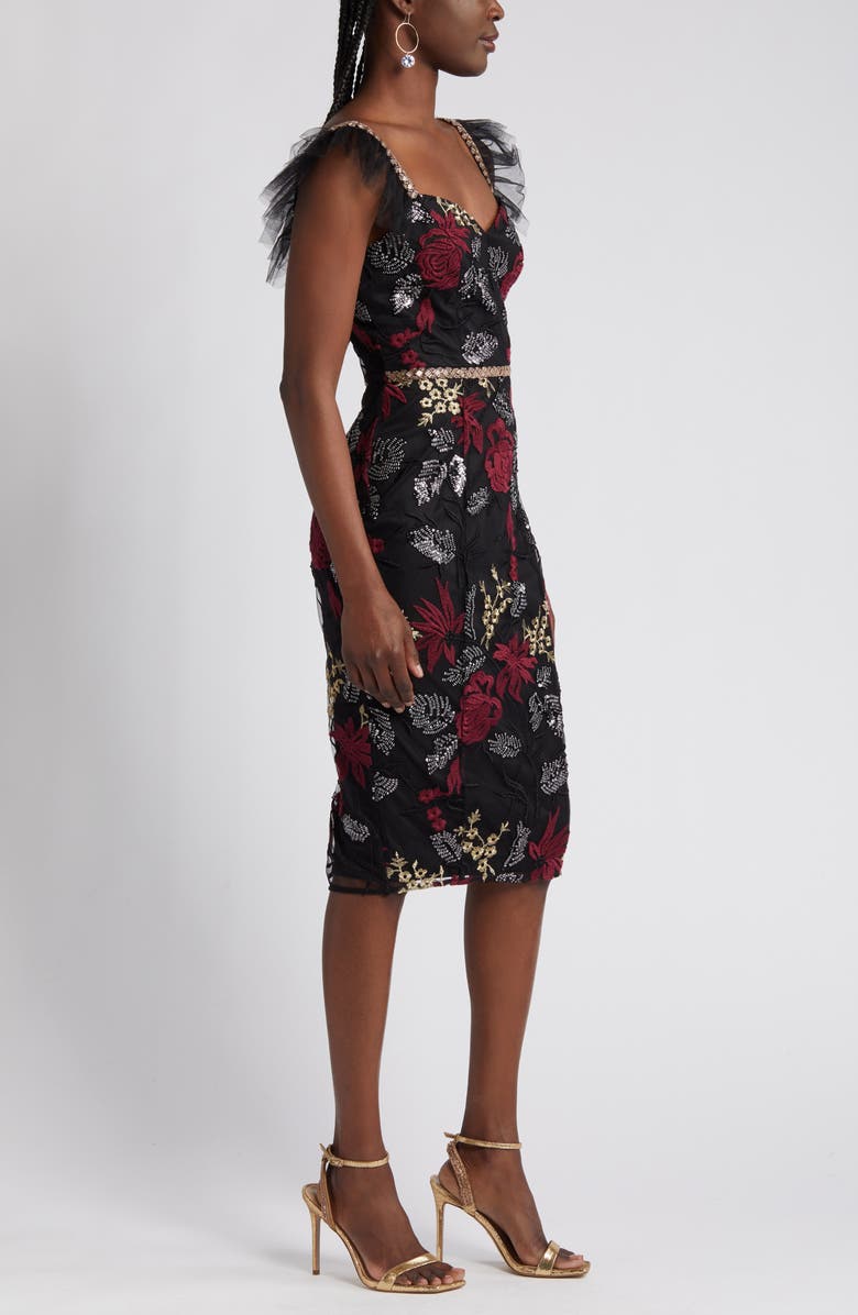 Lulus Showstopper Embroidered Sequin Dress, Alternate, color, 