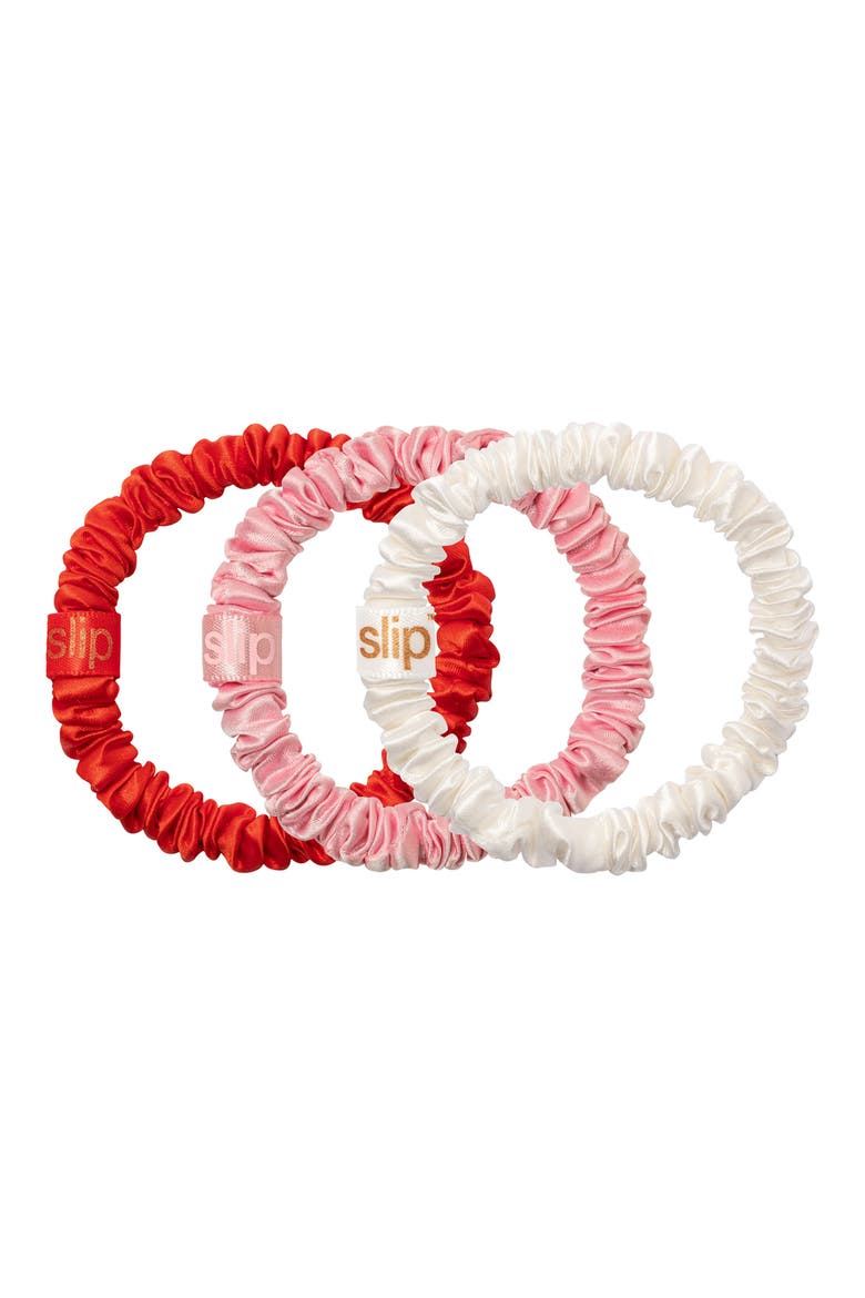 Skinny Silk Scrunchies, Alternate, color, BUTTERCUP