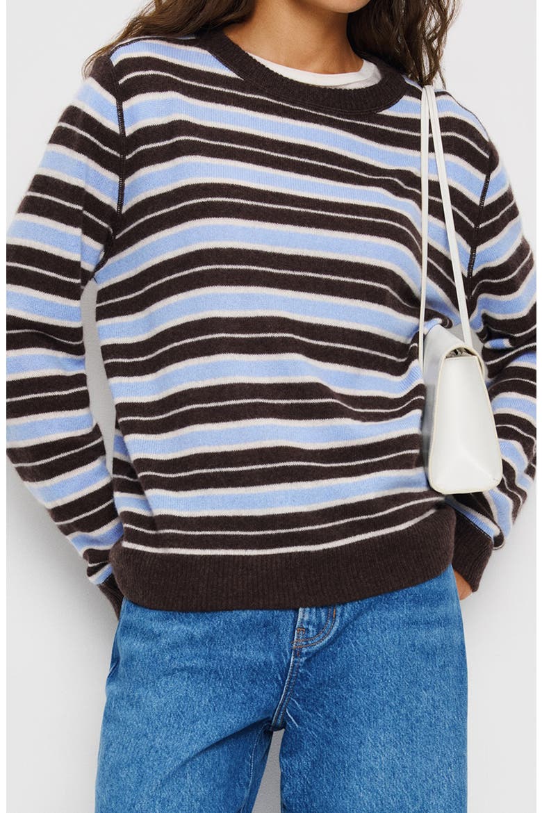Cashmere Blend Sweater, Main, color, ICE WATER MULTI STRIPE