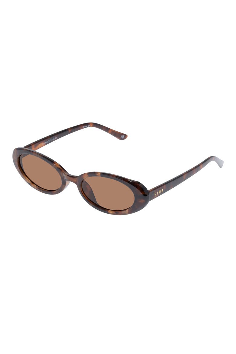Fornax 53mm Oval Sunglasses, Alternate, color, DARK TORT