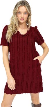 Belle & Bloom Solana Boho Fringe Shift Mini Dress