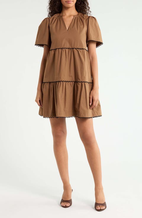 Amendia Tiered Poplin Dress