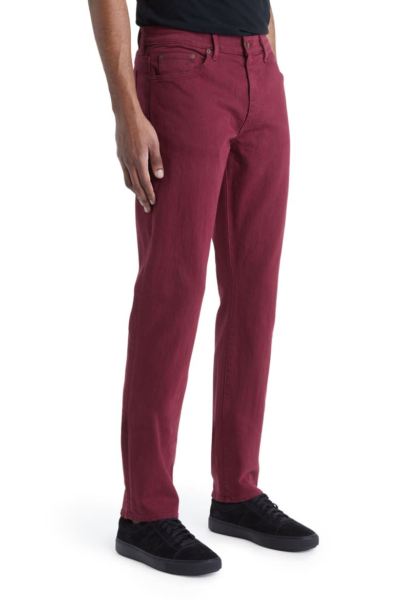 Alexander Relaxed Straight Leg Stretch Twill Pants, Alternate, color, GARNET