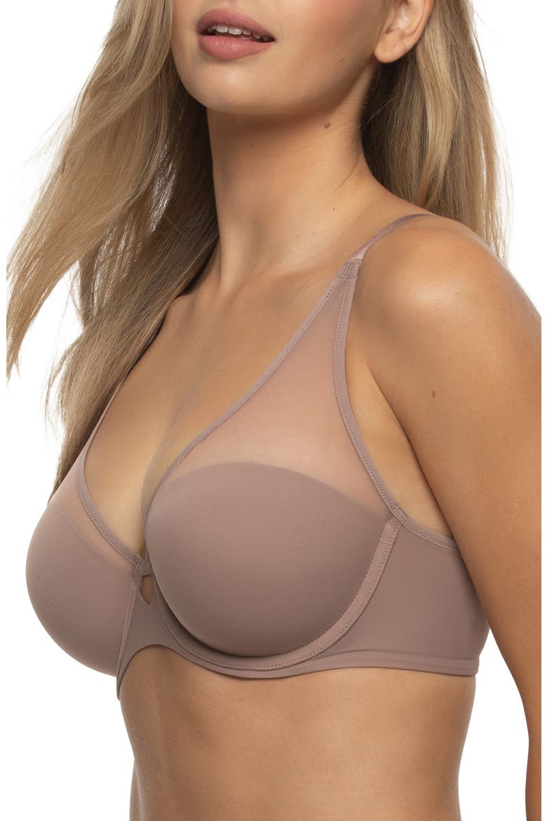 Illusion Underwire T-Shirt Bra, Alternate, color, ANTLER