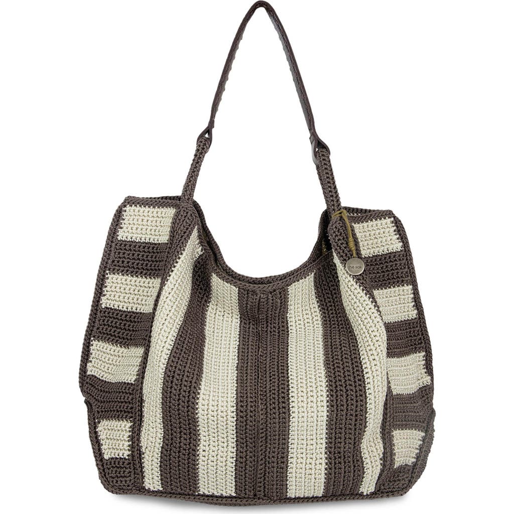 The Sak Los Feliz Large Tote Bag In Mushroom Stripe