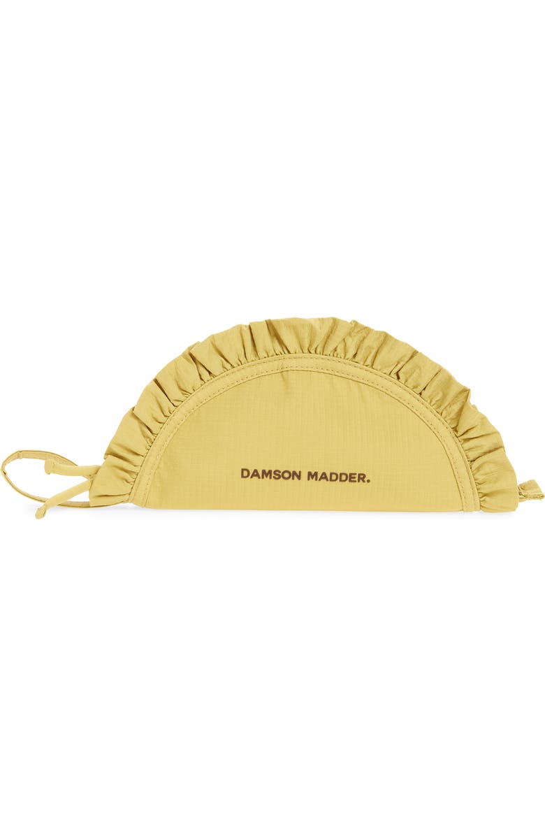 Damson Madder Ruffle Half Moon Makeup Bag, Main, color, Green