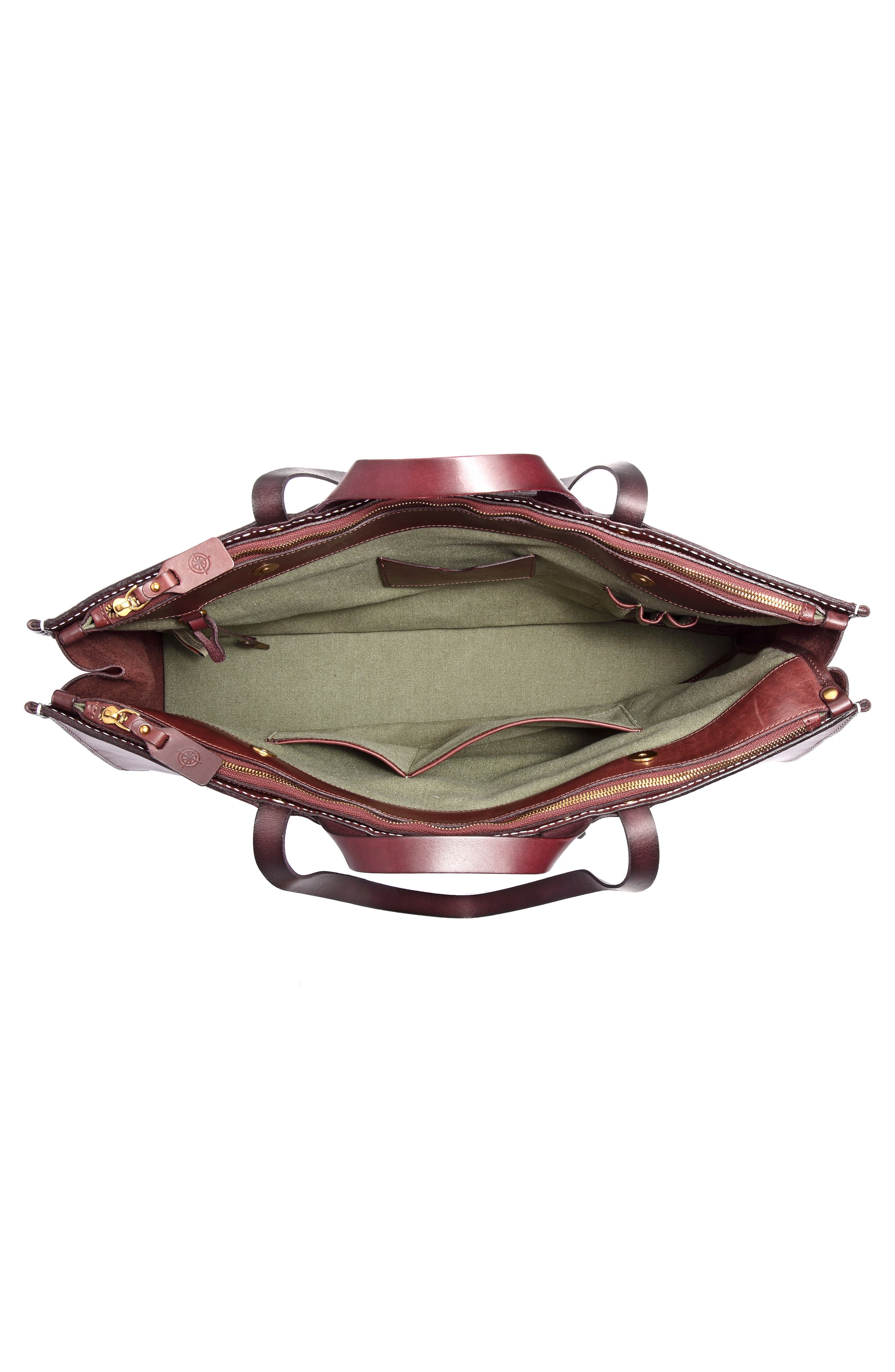 Sandstorm Leather Tote Bag, Alternate, color, BROWN