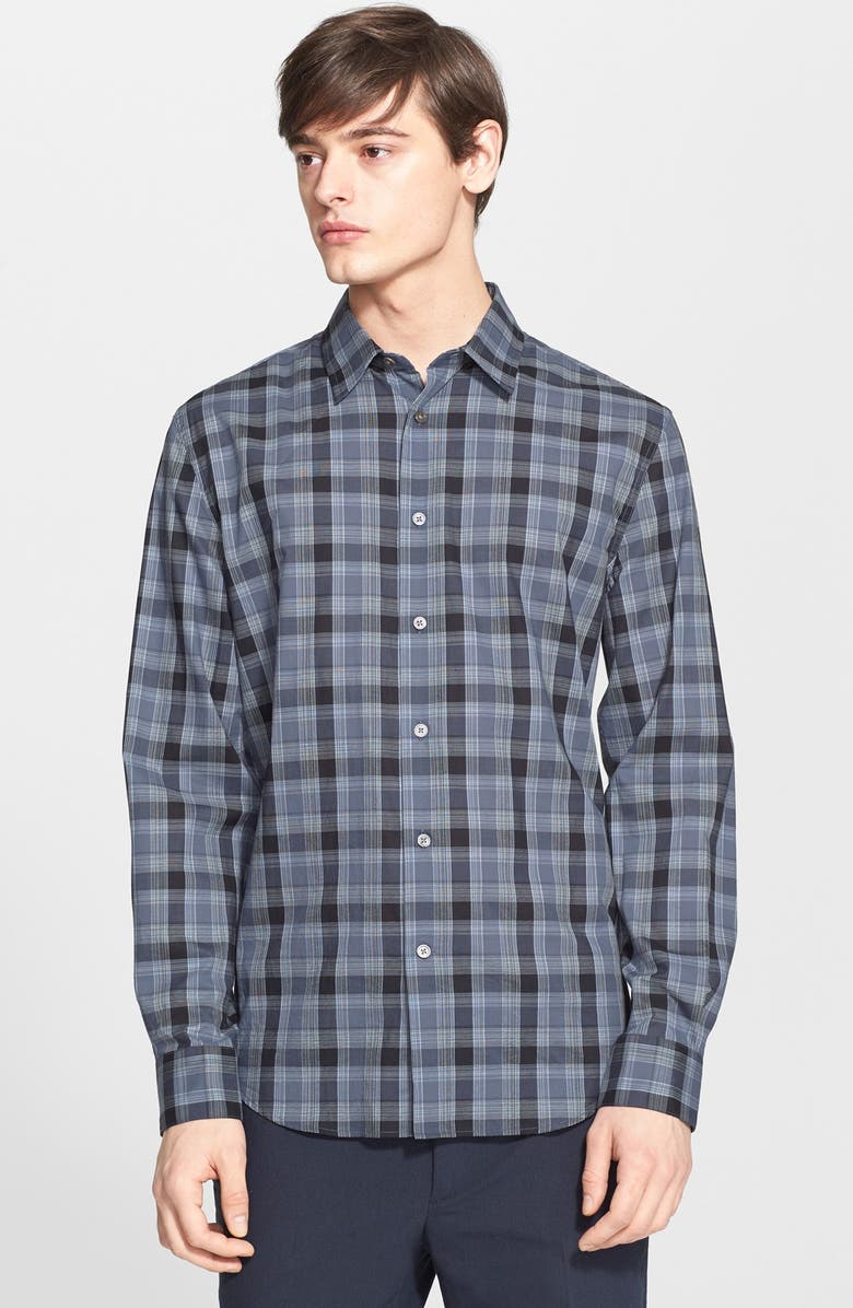 John Varvatos Collection Slim Fit Check Sport Shirt, Main, color, 