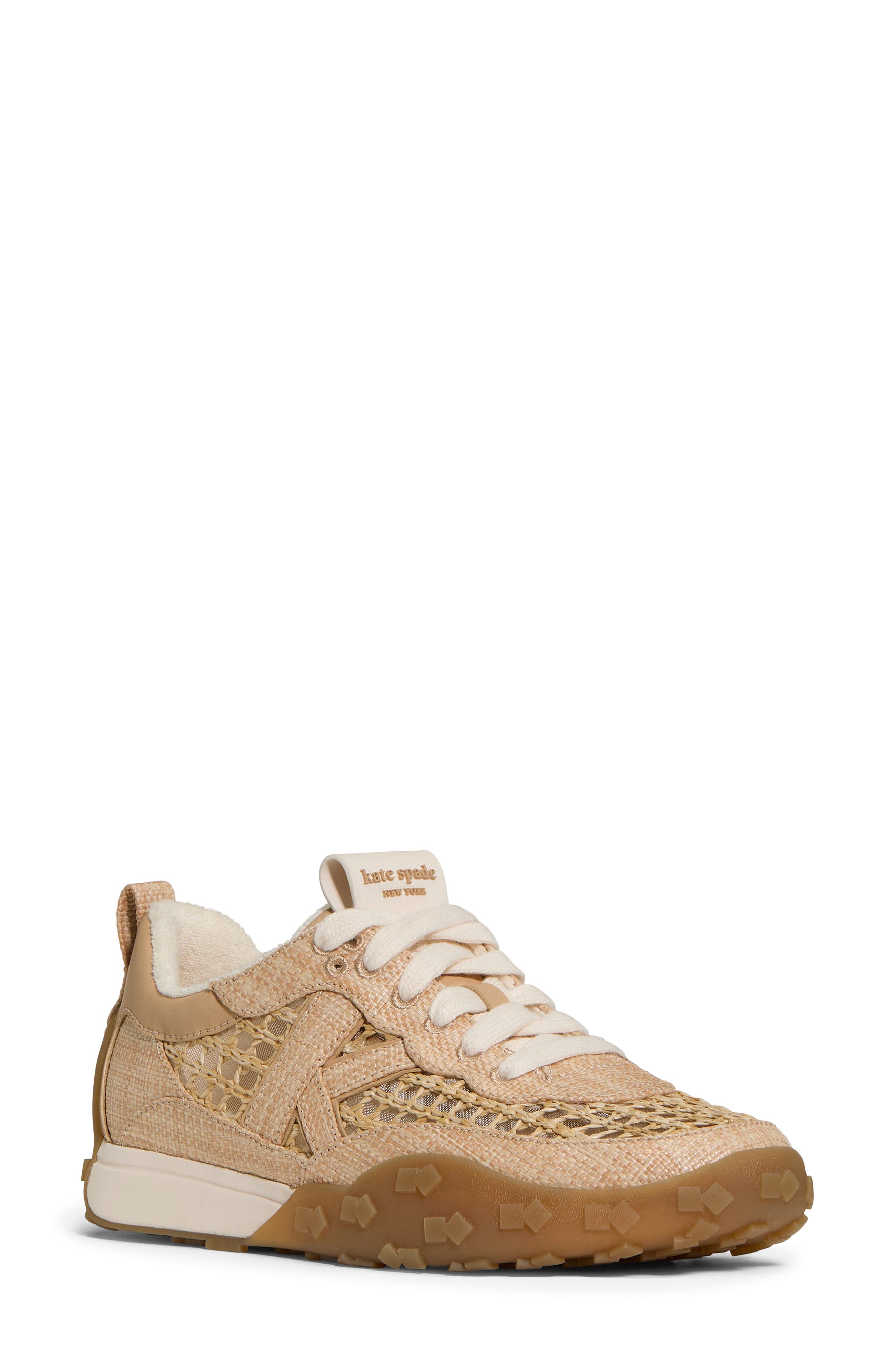 Kate Spade New York kate raffia high top sneaker, Main, color, 