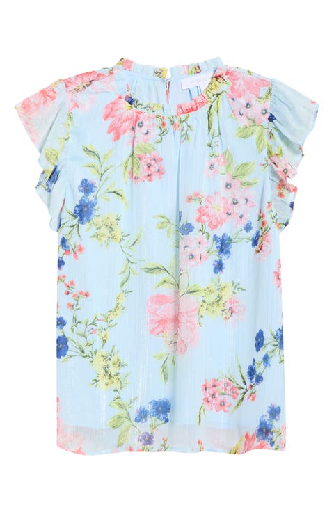 Missa Floral Veda Cap Sleeve Top