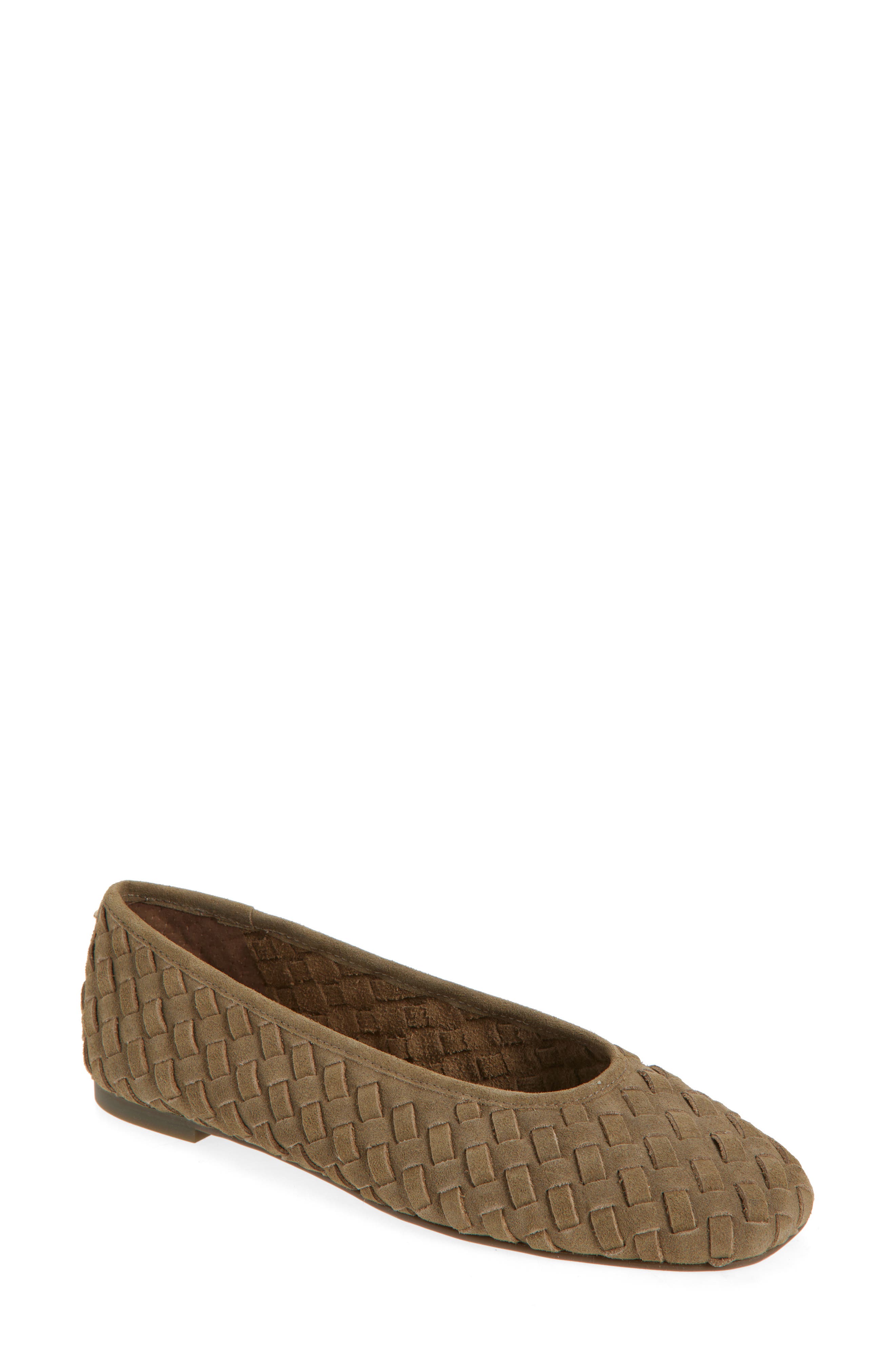 OLIVE WOVEN SUEDE