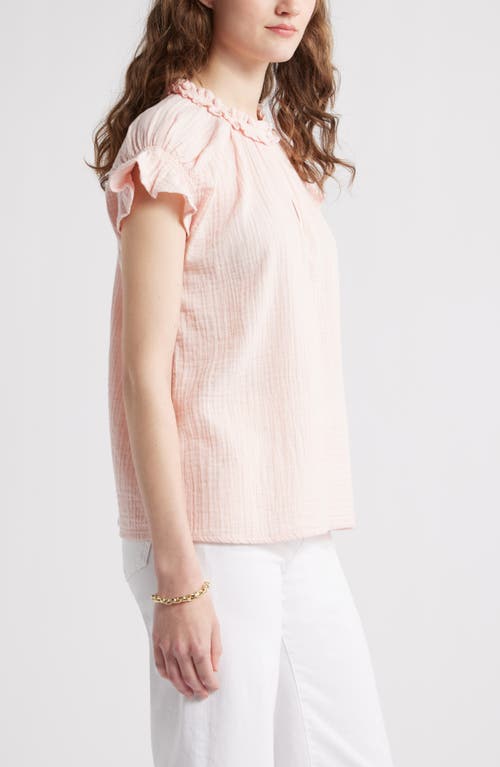 Caslonr Caslon(r) Ruffle Cotton Gauze Top