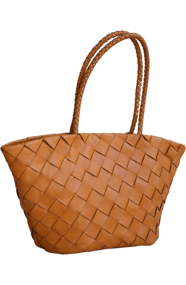 PINK HALEY Oaklee Handwoven Leather Tote, Main, color,