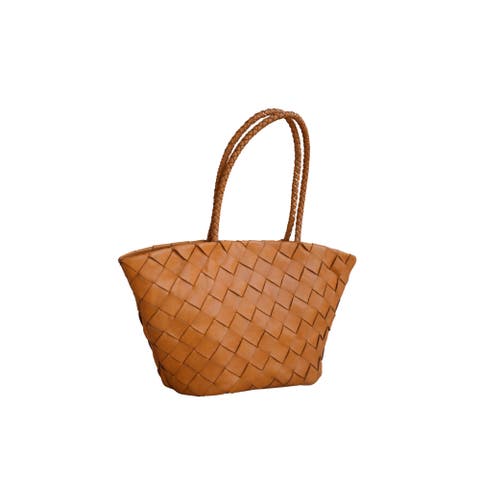 Oaklee Handwoven Leather Tote