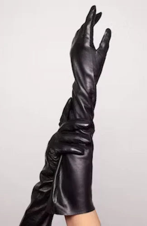 Seymoure Luxury Group Extended Runway Opera Gloves In Black