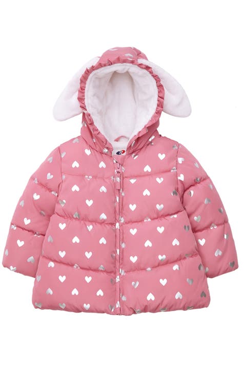 Soft Fleece Lined Bunny Puffer Jacket (Baby)