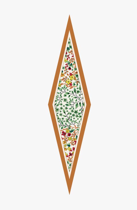 Silk Diamond Scarf Of Afternoon Garden