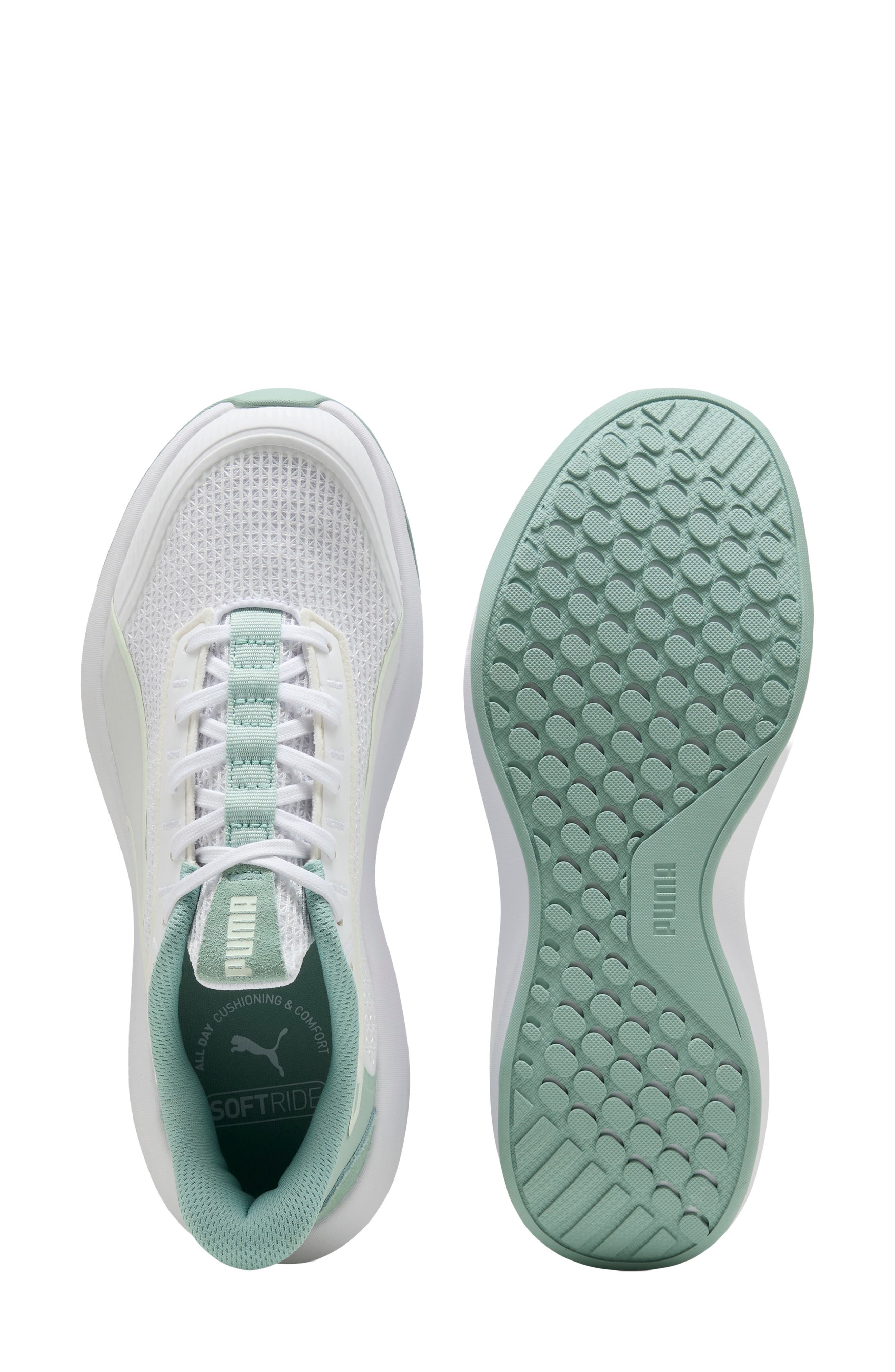 Softride Courtney Running Shoe, Alternate, color, PUMA WHITE/ LIGHT MOSS/ SAGE