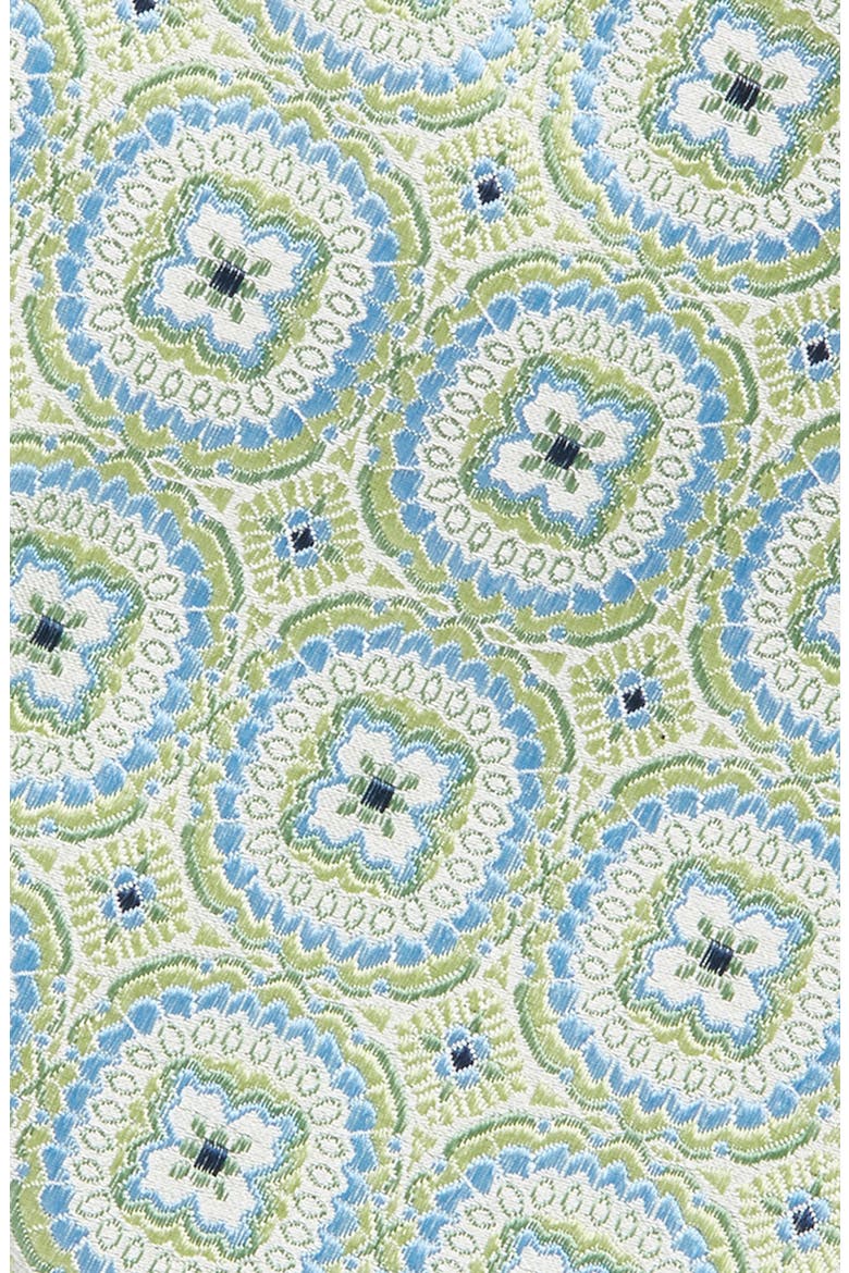 Medallion Silk Tie, Alternate, color, GREEN