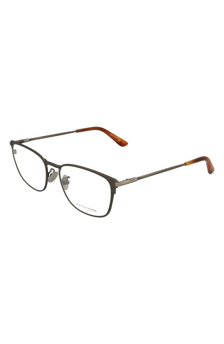 Bottega Veneta 54mm Square Rectangle Optical Frames, Alternate, color,