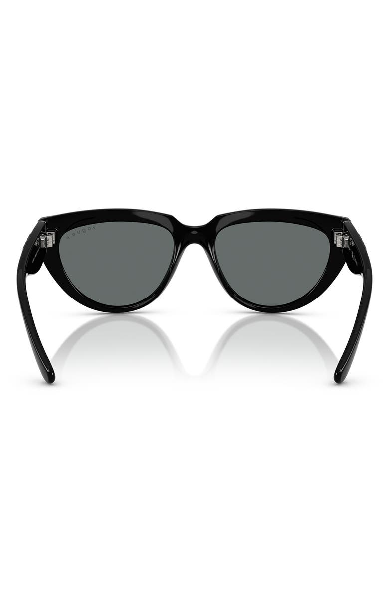 VOGUE 54mm Polarized Cat Eye Sunglasses, Alternate, color, Black