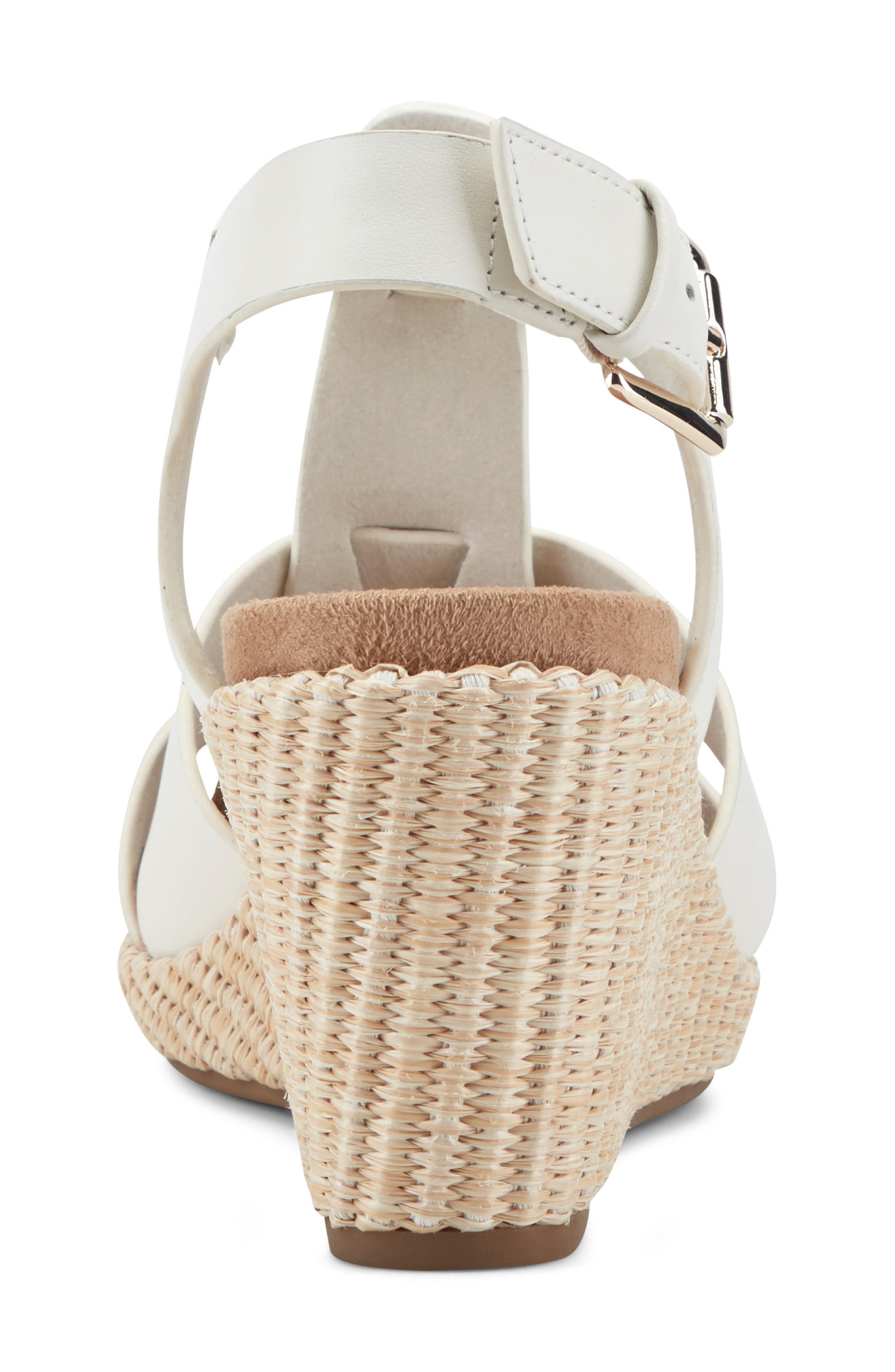 Belle Wedge Sandal, Alternate, color, CREAM LEATHER