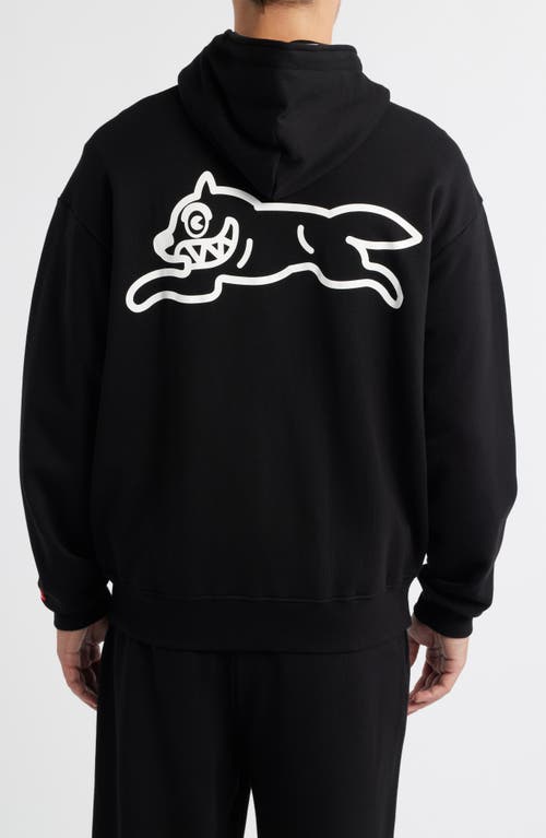 Icecream Hard Shell Graphic Zip Hoodie In Black