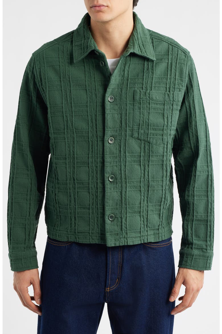 Canyon Heavyweight Check Overshirt, Alternate, color, FOREST