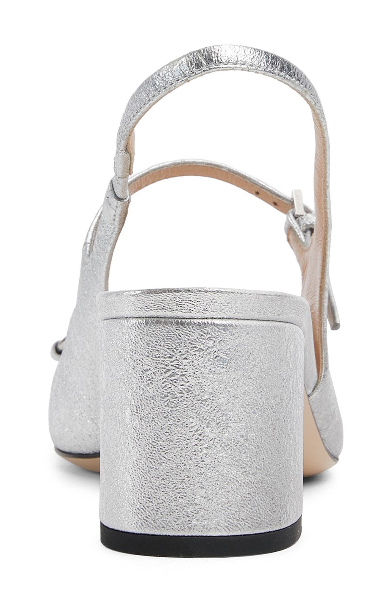 Gucci Horsebit Metallic Mary Jane Slingback Pump, Alternate, color, 040 Argento