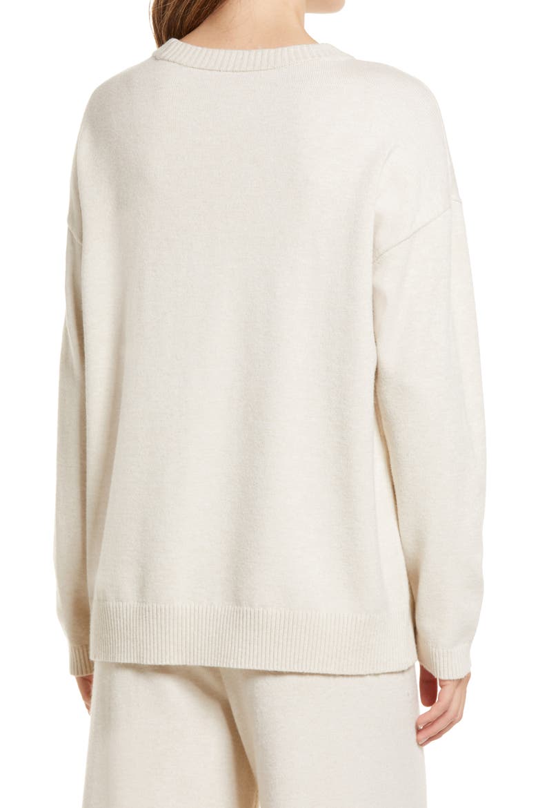 Relaxed Crewneck Sweater, Alternate, color, BEIGE OATMEAL LIGHT HEATHER