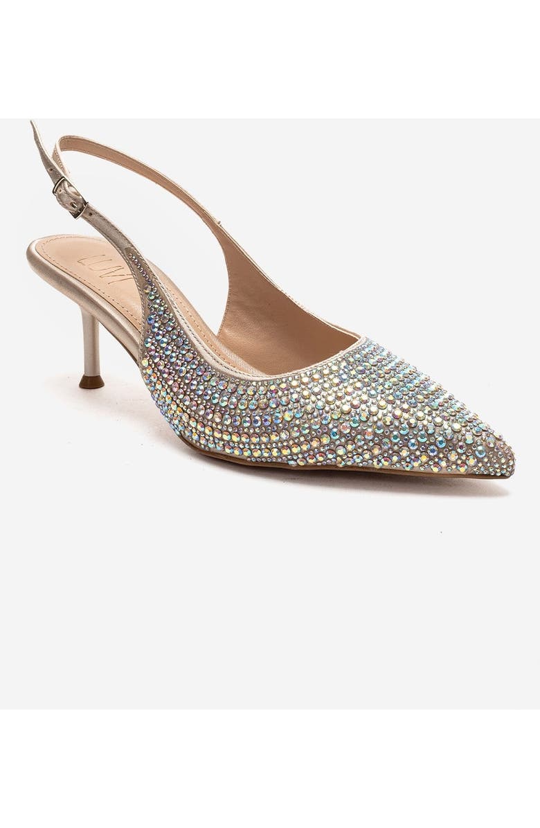 Prologue Shoes Yasmina Embellished Stiletto Pump, Alternate, color, Nude