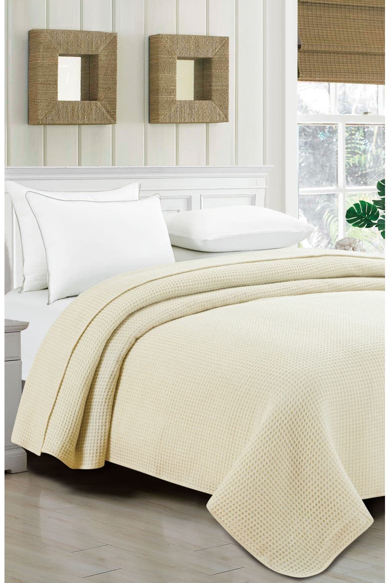 Wool Waffle Weave Blanket, Alternate, color, IVORY