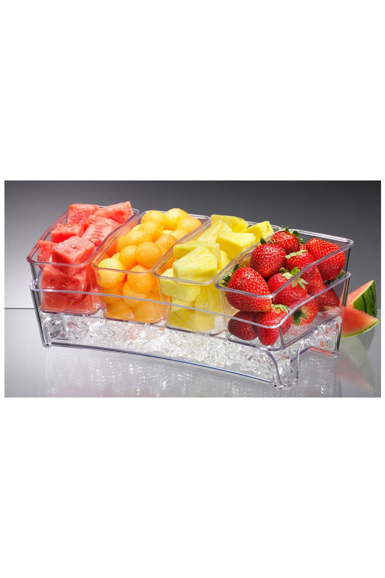 Condiment Bar On Ice, Alternate, color, CLEAR