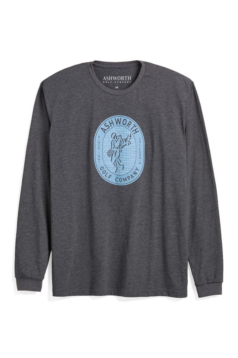 LS Golfman Badge Tee, Main, color, Charcoal
