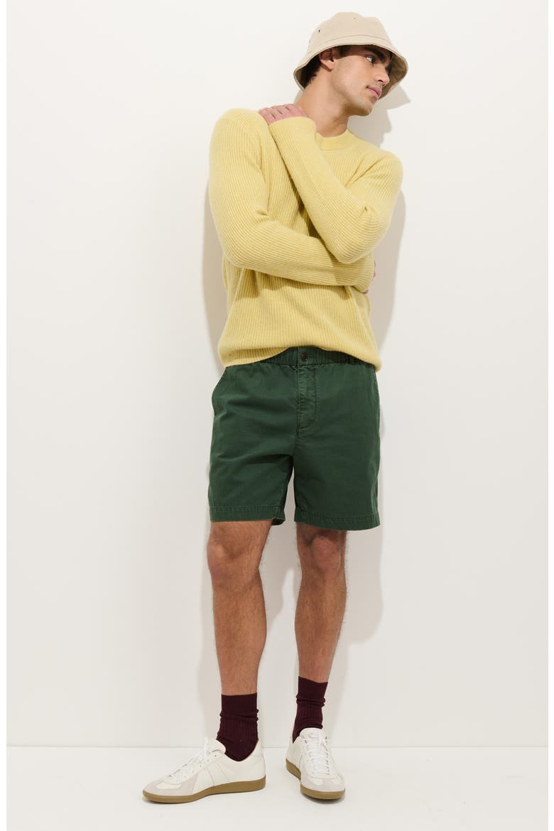 Pull-On Cotton Shorts, Alternate, color, FADED CYPRESS