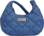 Marc Jacobs Quilted Denim Effect Nylon Crossbody Bag