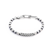 COEUR DE LION Bracelet Precious Cubes & Chain White-Silver