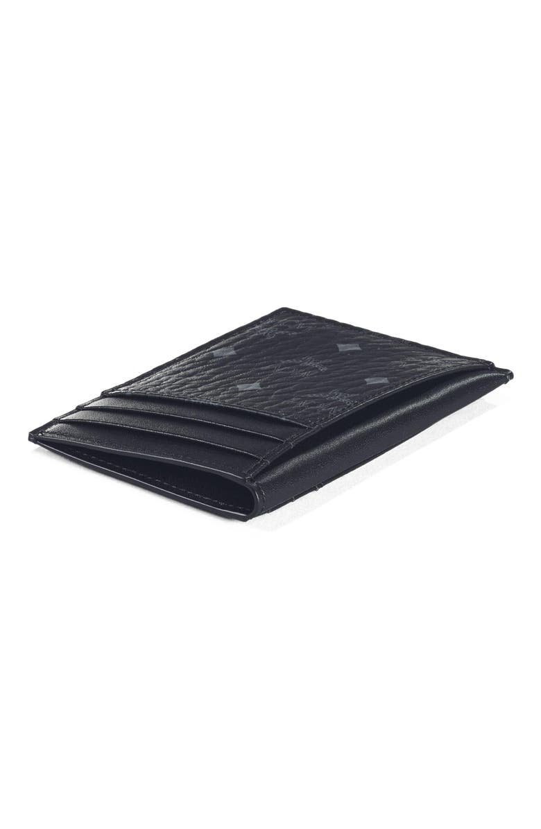 MCM N/S Card Case in Visetos Original, Alternate, color, Black