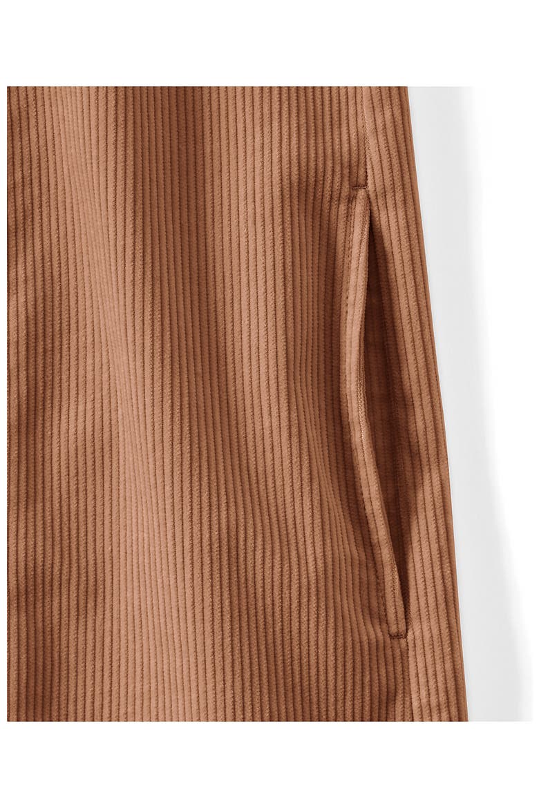 Wide Wale Corduroy Popover Shirt Dress, Alternate, color, Maple Toffee