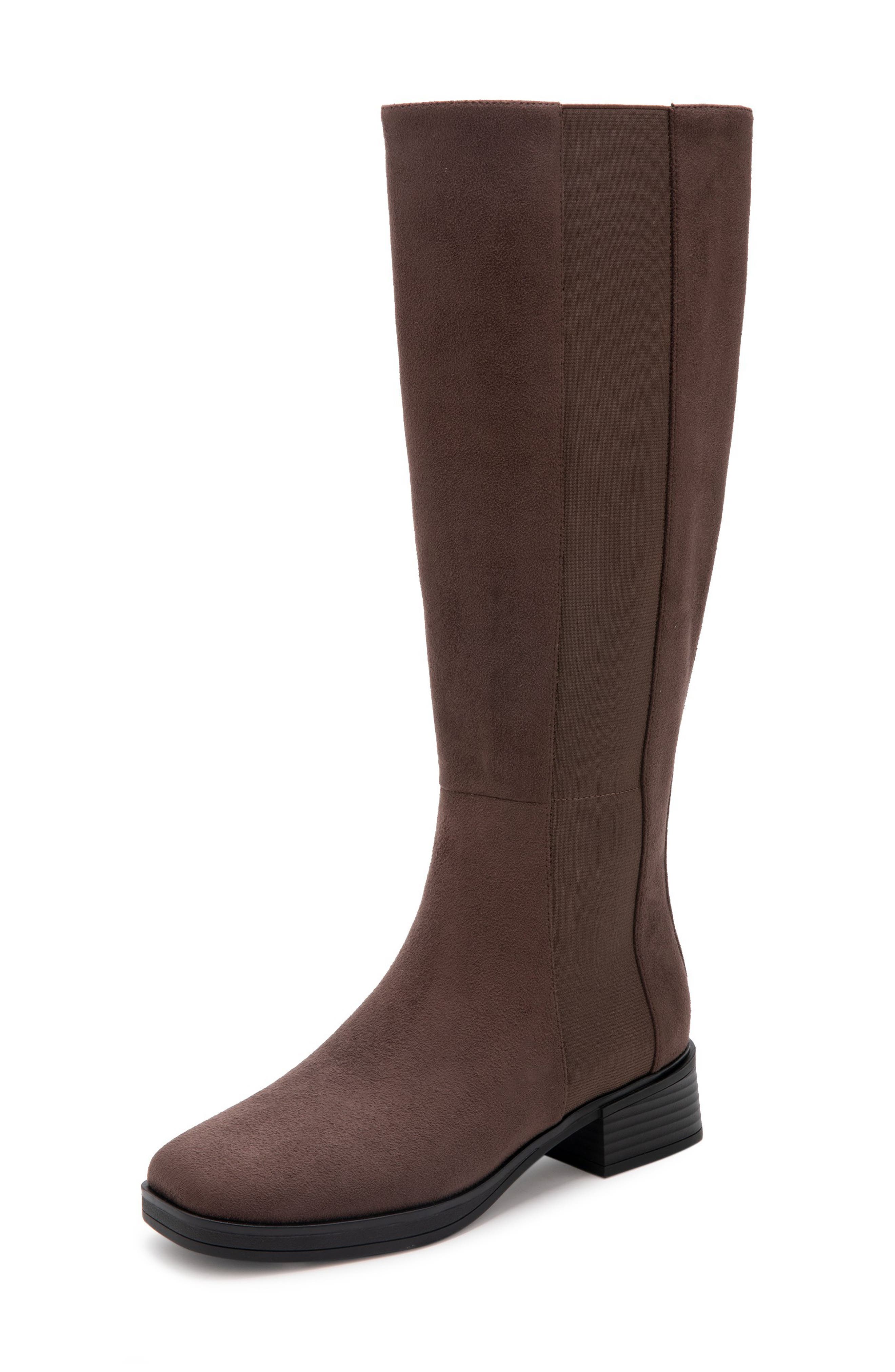 Aerosoles Daria Tall Boot, Alternate, color, Java Faux Suede