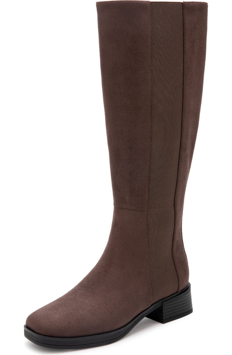 Aerosoles Daria Tall Boot, Alternate, color, Java Faux Suede