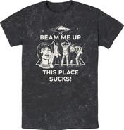 Stranger Things Mens Stranger Things Vintage This Place Sucks UFO T Shirt