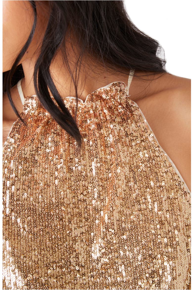 Lights Out Sequin Halter Top, Alternate, color, NEUTRAL COMBO