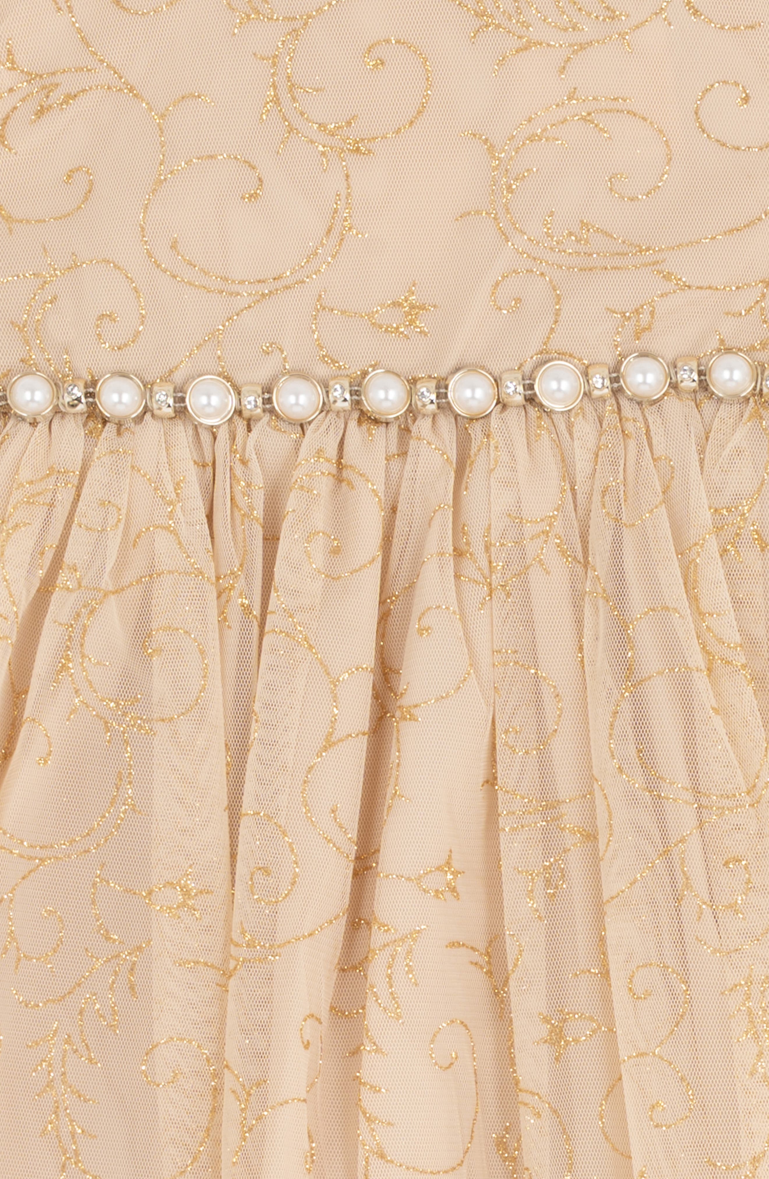 Kids' Glitter Mesh Party Dress & Faux Fur Shrug Set