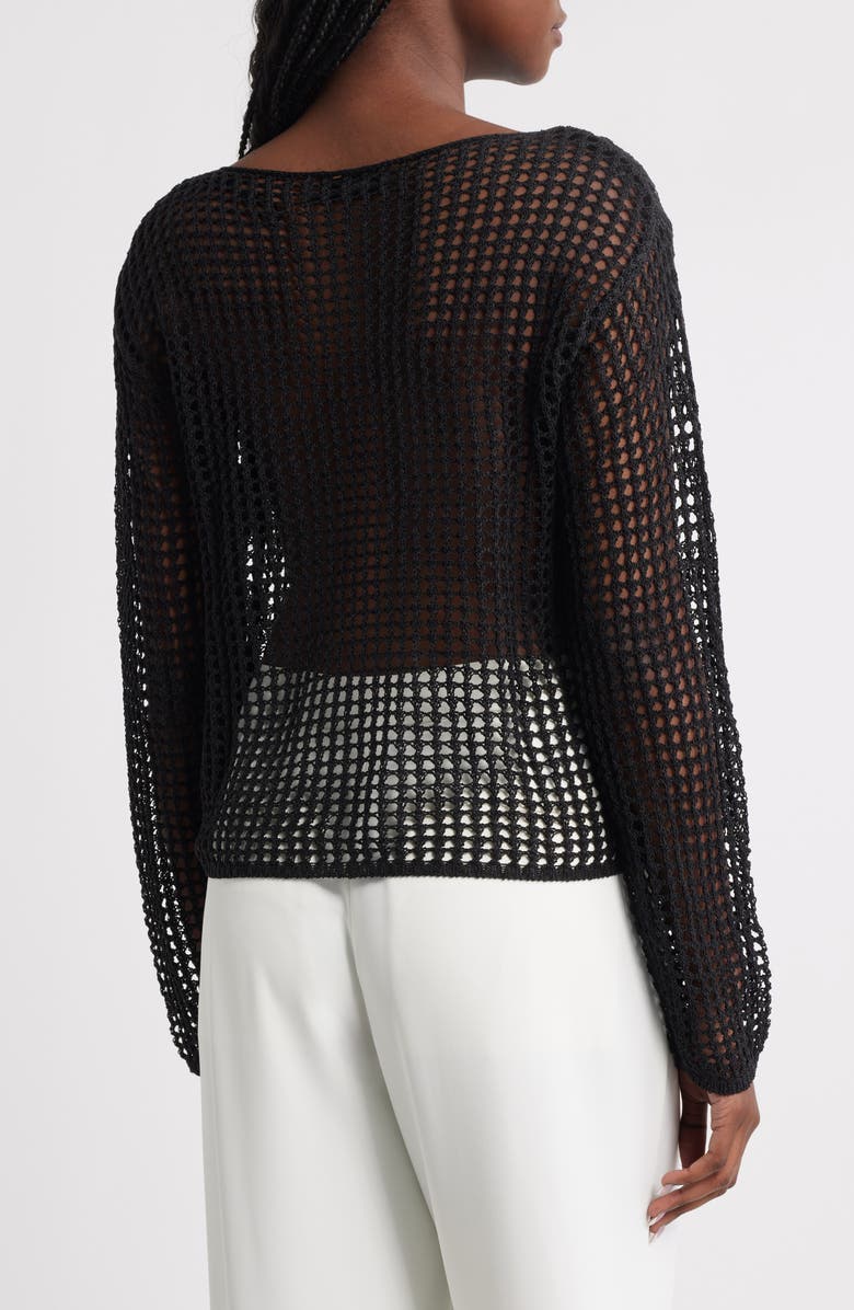 MANGO Floral Embroidered Open Stitch Sweater, Alternate, color,