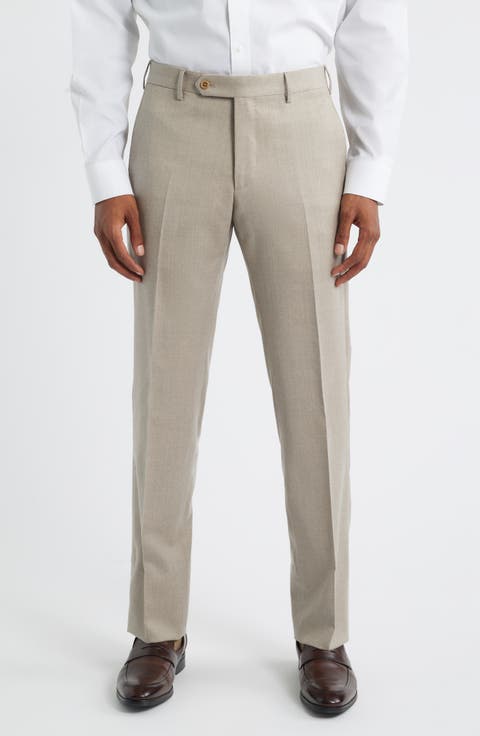 Parker Flat Front Stretch Wool Flannel Trousers (Nordstrom Exclusive)