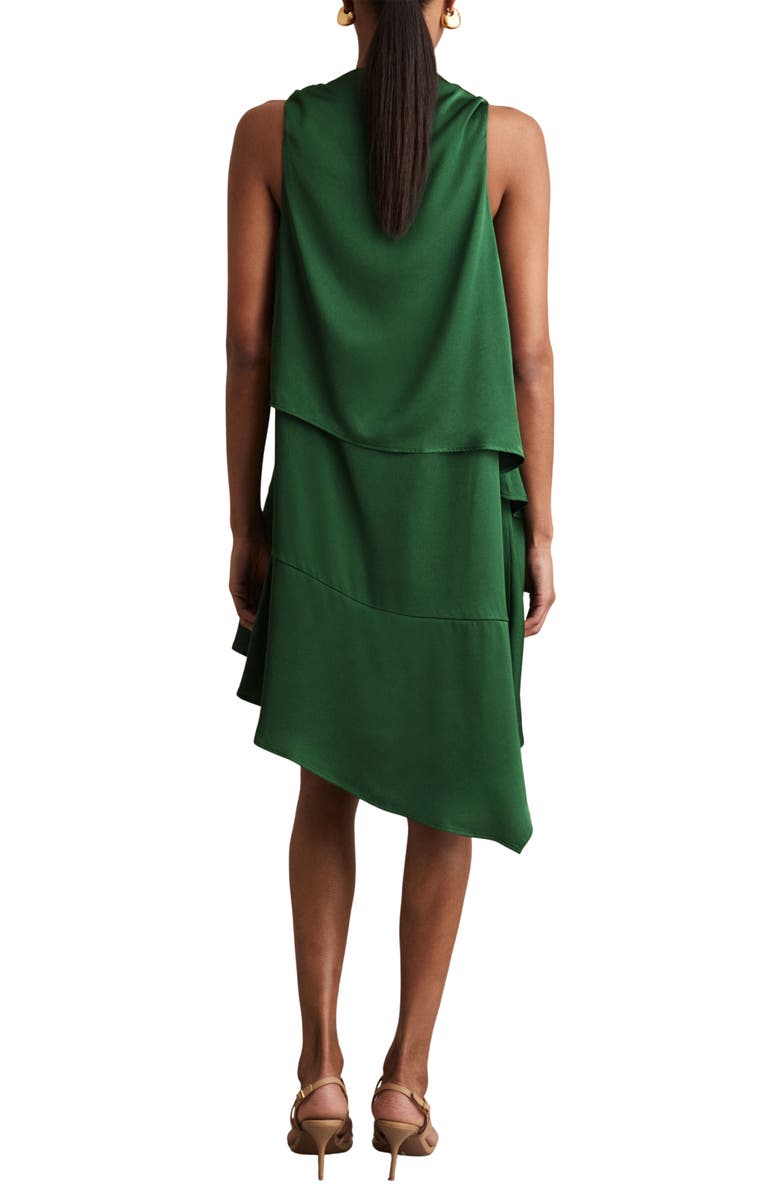 Reiss Eloise Drape Layered Asymmetric Satin Dress, Alternate, color,