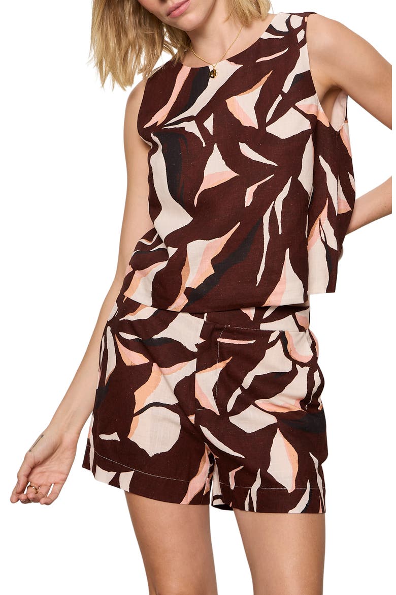 The Desired Print Summer Cotton Crop Top, Main, color, DESERTSCAPE PINK