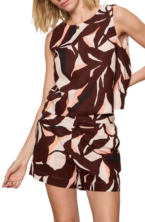 The Desired Print Summer Cotton Crop Top